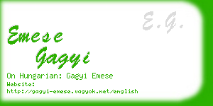 emese gagyi business card